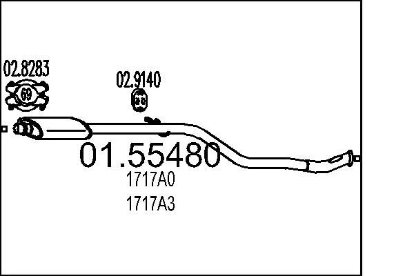Centre Muffler MTS 01.55480