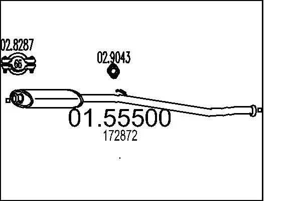 Centre Muffler MTS 01.55500