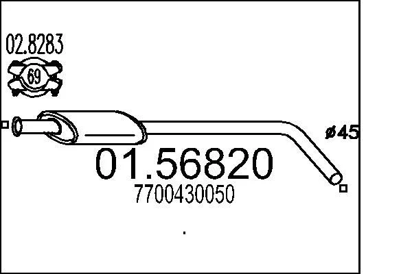 Centre Muffler MTS 01.56820