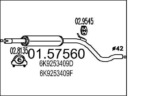 Centre Muffler MTS 01.57560