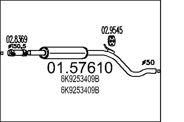 Centre Muffler MTS 01.57610