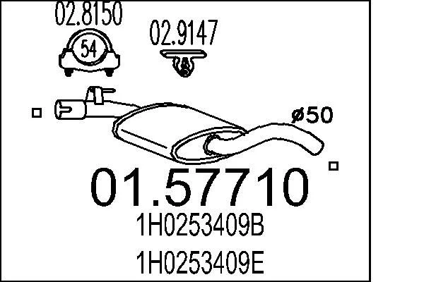Centre Muffler MTS 01.57710
