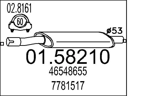Centre Muffler MTS 01.58210