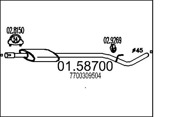 Centre Muffler MTS 01.58700