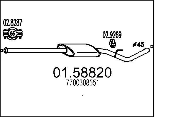 Centre Muffler MTS 01.58820