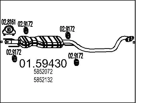 Centre Muffler MTS 01.59430