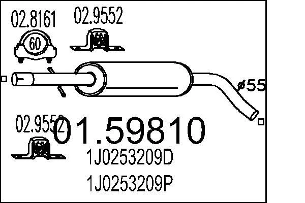 Centre Muffler MTS 01.59810