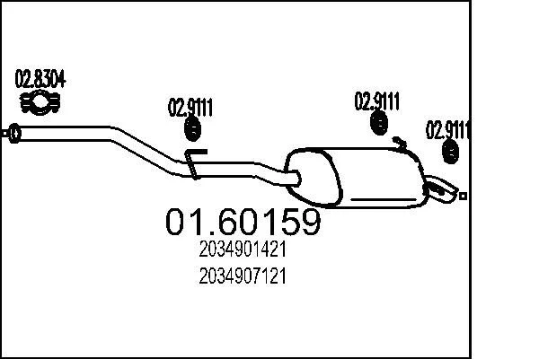 Rear Muffler MTS 01.60159