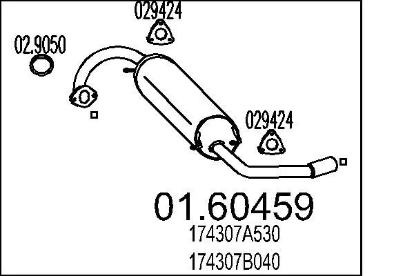 Rear Muffler MTS 01.60459