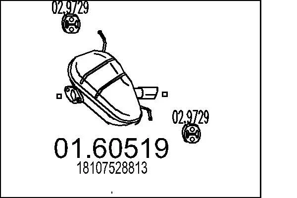 Rear Muffler MTS 01.60519