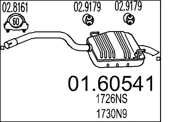 Rear Muffler MTS 01.60541
