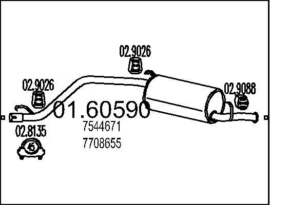 Rear Muffler MTS 01.60590