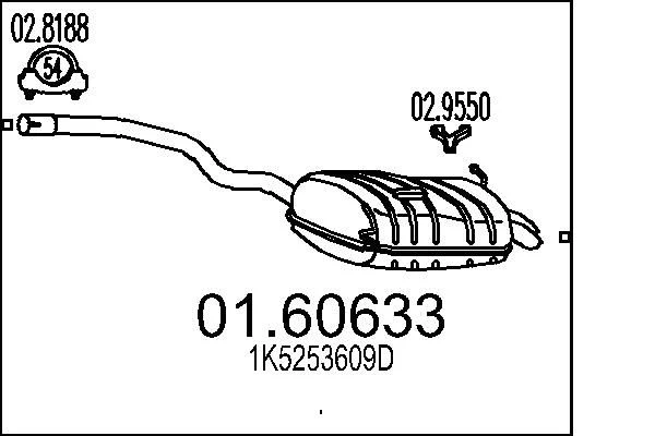 Rear Muffler MTS 01.60633