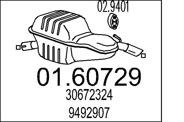 Rear Muffler MTS 01.60729