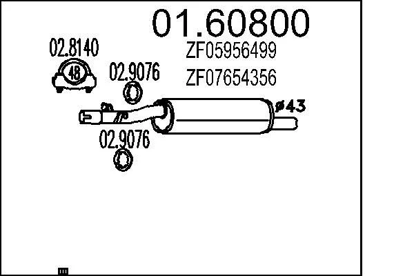 Rear Muffler MTS 01.60800