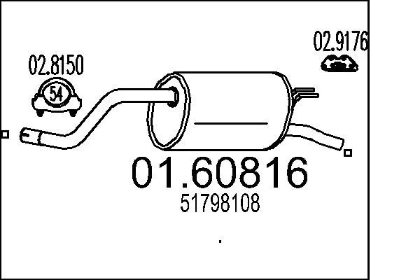 Rear Muffler MTS 01.60816