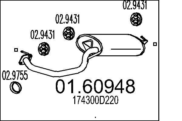 Rear Muffler MTS 01.60948