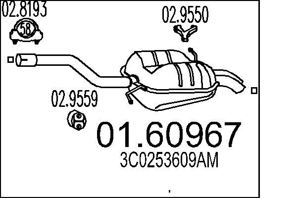 Rear Muffler MTS 01.60967