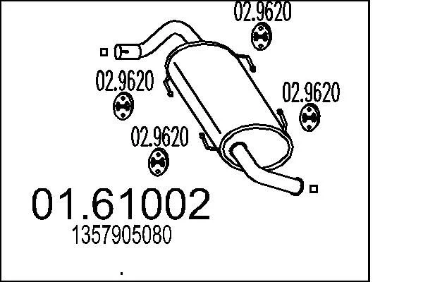 Rear Muffler MTS 01.61002