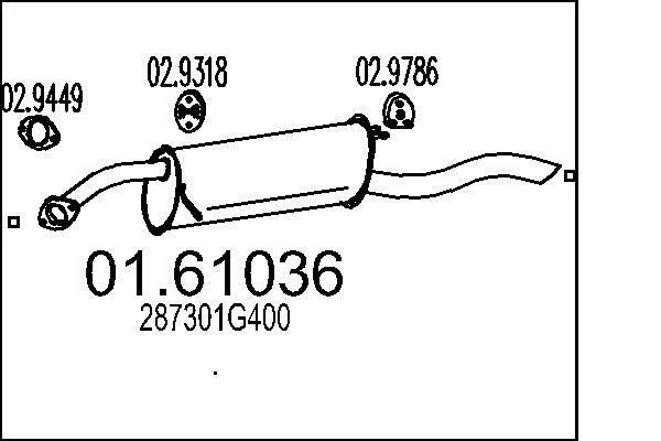 Rear Muffler MTS 01.61036