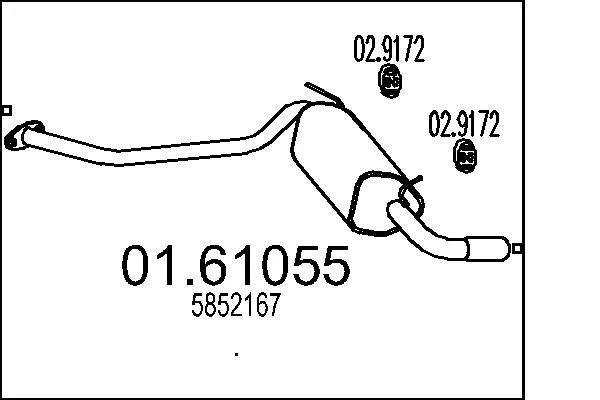 Rear Muffler MTS 01.61055