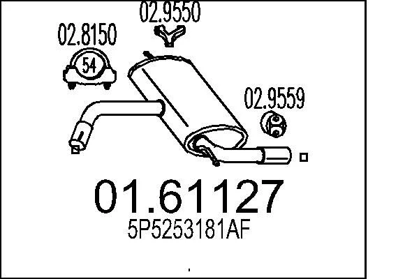 Rear Muffler MTS 01.61127