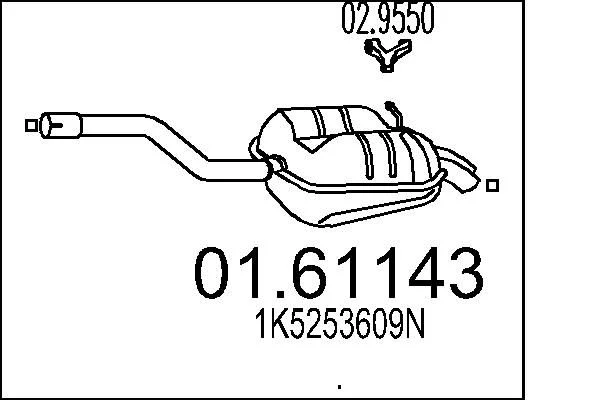 Rear Muffler MTS 01.61143