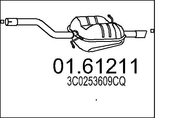Rear Muffler MTS 01.61211