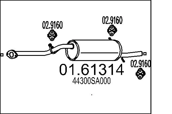 Rear Muffler MTS 01.61314