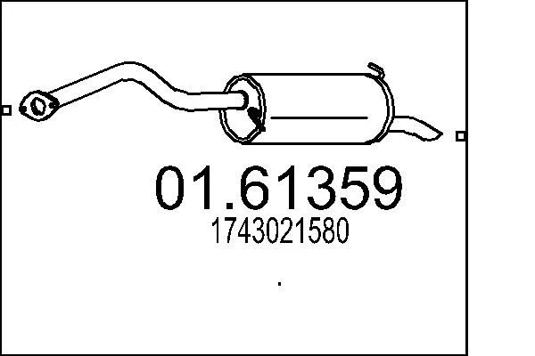 Rear Muffler MTS 01.61359