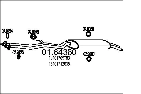 Rear Muffler MTS 01.64380