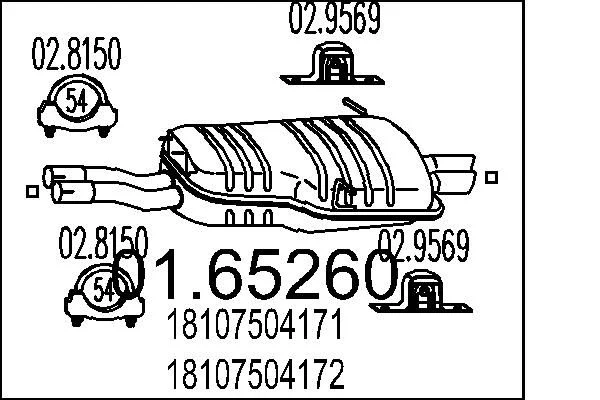 Rear Muffler MTS 01.65260