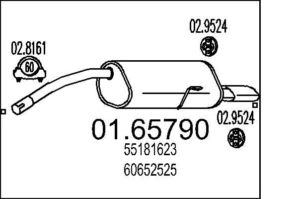 Rear Muffler MTS 01.65790
