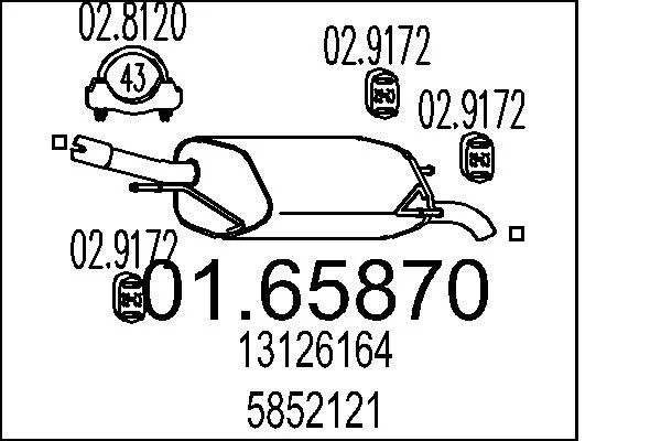 Rear Muffler MTS 01.65870