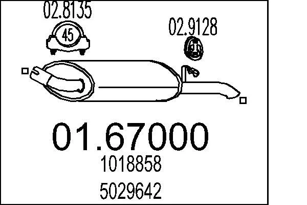 Rear Muffler MTS 01.67000