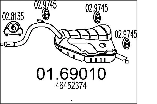 Rear Muffler MTS 01.69010