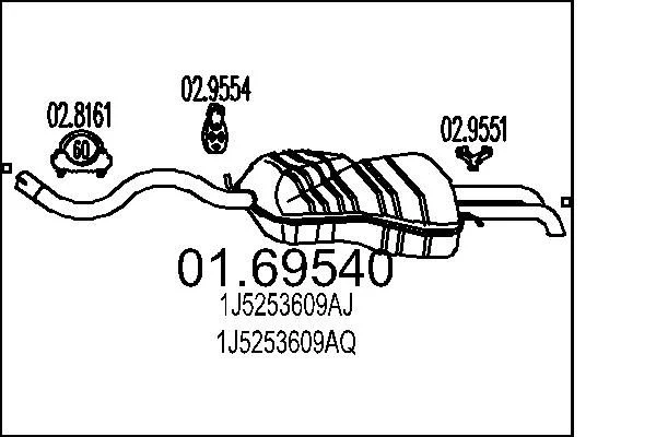 Rear Muffler MTS 01.69540
