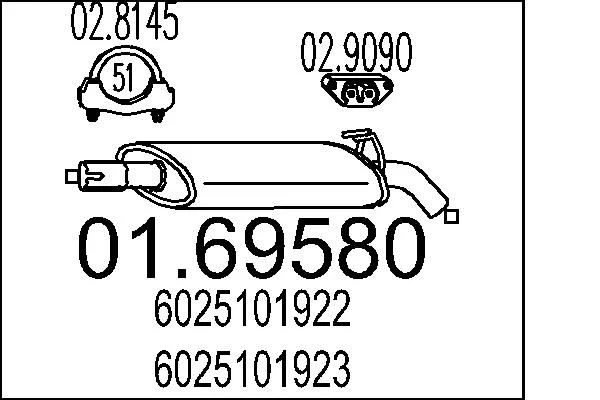 Rear Muffler MTS 01.69580
