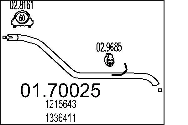 Exhaust Pipe MTS 01.70025