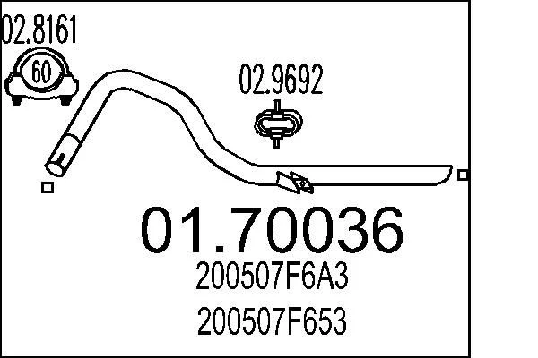 Exhaust Pipe MTS 01.70036