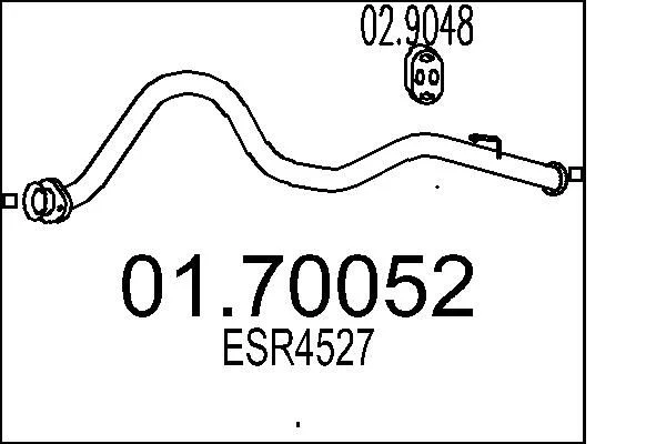 Tubo de Escape MTS 01.70052