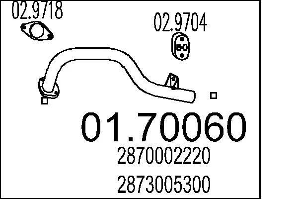 Tubo de Escape MTS 01.70060