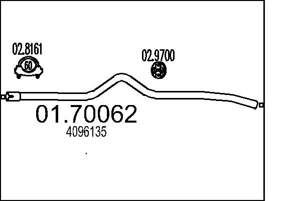 Tubo de Escape MTS 01.70062