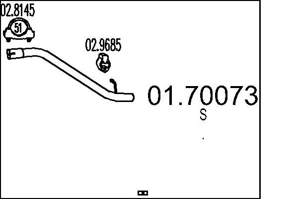 Tubo de Escape MTS 01.70073