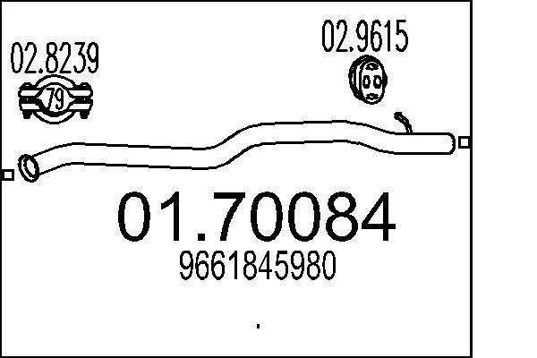 Tubo de Escape MTS 01.70084