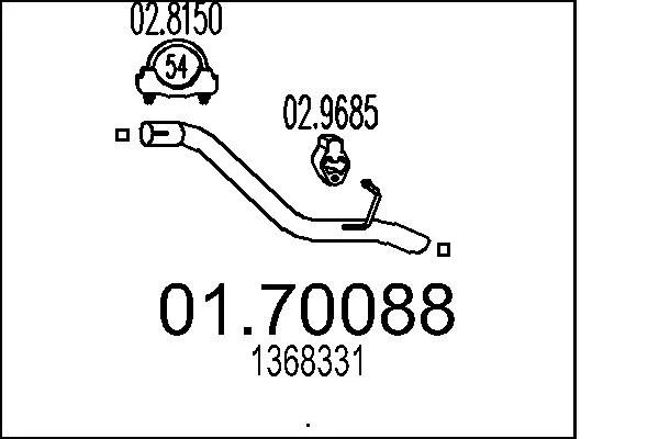 Tubo de Escape MTS 01.70088