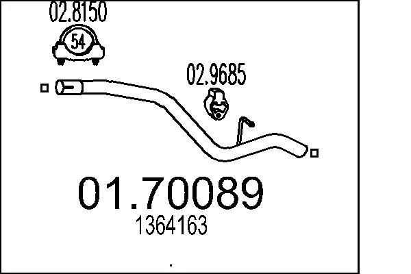 Tubo de Escape MTS 01.70089