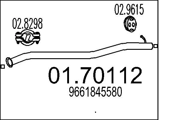 Tubo de Escape MTS 01.70112