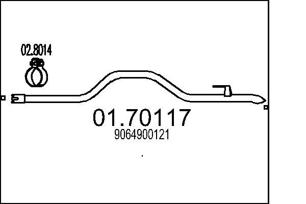 Tubo de Escape MTS 01.70117