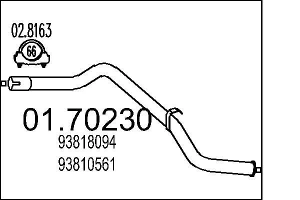 Exhaust Pipe MTS 01.70230